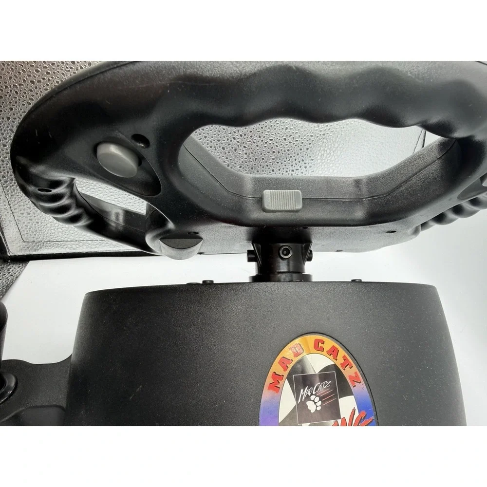 Mad Catz Sony Playstation 1 Racing/Driving Steering Wheel w/ Shifter & Pedals